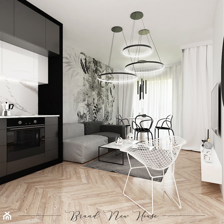 Apartament 30m2 - Kuchnia, styl nowoczesny - zdjęcie od Brand New House