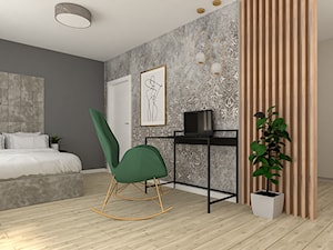 Sypialnia i miejsce do pracy - zdjęcie od Emilia Krupa Projektant Wnetrz