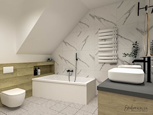 łazienka marmur - zdjęcie od Emilia Krupa Projektant Wnetrz
