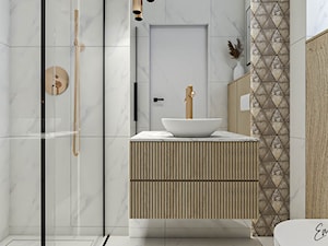 łazienka marmur i złoto - zdjęcie od Emilia Krupa Projektant Wnetrz