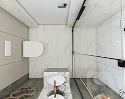 Elegancka łazienka, złoto i beż - zdjęcie od Emilia Krupa Projektant Wnetrz - Homebook