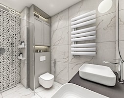 Nowoczesna jasna łazienka, patchwork - zdjęcie od Emilia Krupa Projektant Wnetrz - Homebook