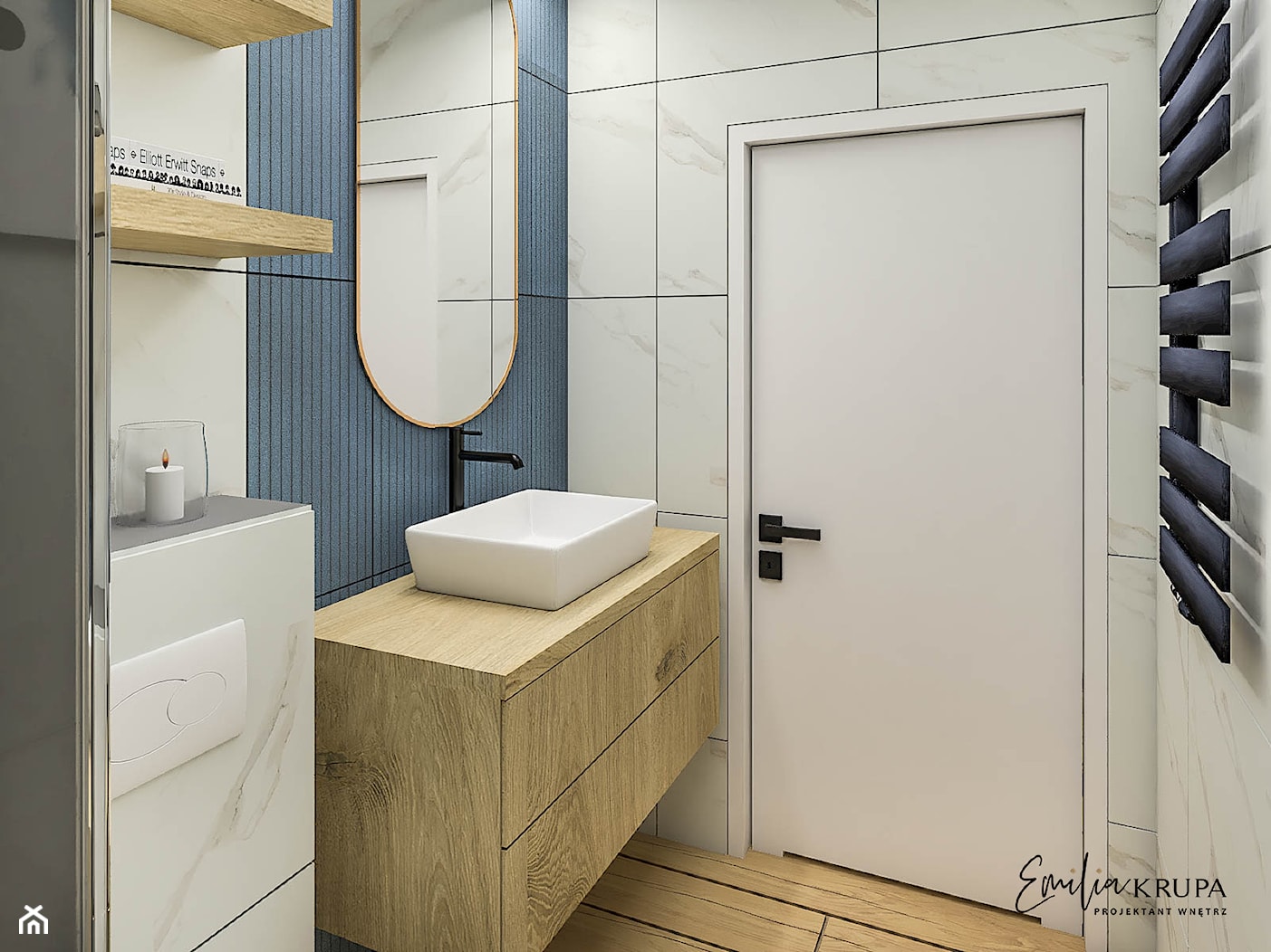 mała łazienka nowoczesna - zdjęcie od Emilia Krupa Projektant Wnetrz - Homebook