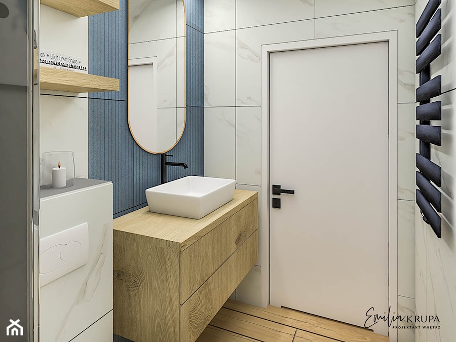 mała łazienka nowoczesna - zdjęcie od Emilia Krupa Projektant Wnetrz