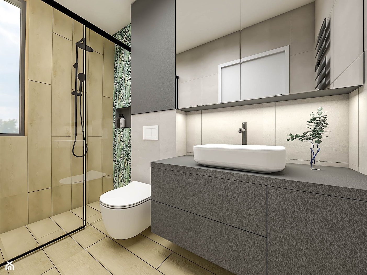 Łazienka z prysznicem - zdjęcie od Emilia Krupa Projektant Wnetrz - Homebook