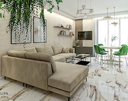 Nowoczesny salon z marmurem - zdjęcie od Emilia Krupa Projektant Wnetrz - Homebook