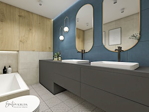 nowoczesna łazienka beton - zdjęcie od Emilia Krupa Projektant Wnetrz