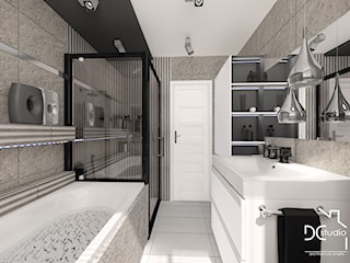 Black & beige bathroom