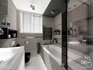 Black & beige bathroom