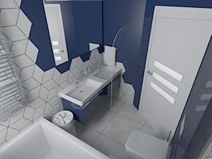 Trzy kolory łazienki - Niebieska - zdjęcie od dekoton
