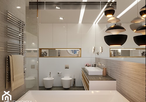 RIFLESSO - Średnia bez okna łazienka, styl minimalistyczny - zdjęcie od Ludwinowska Studio Architektury