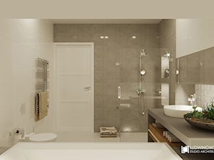 RIFLESSO - Średnia na poddaszu bez okna łazienka, styl minimalistyczny - zdjęcie od Ludwinowska Studio Architektury