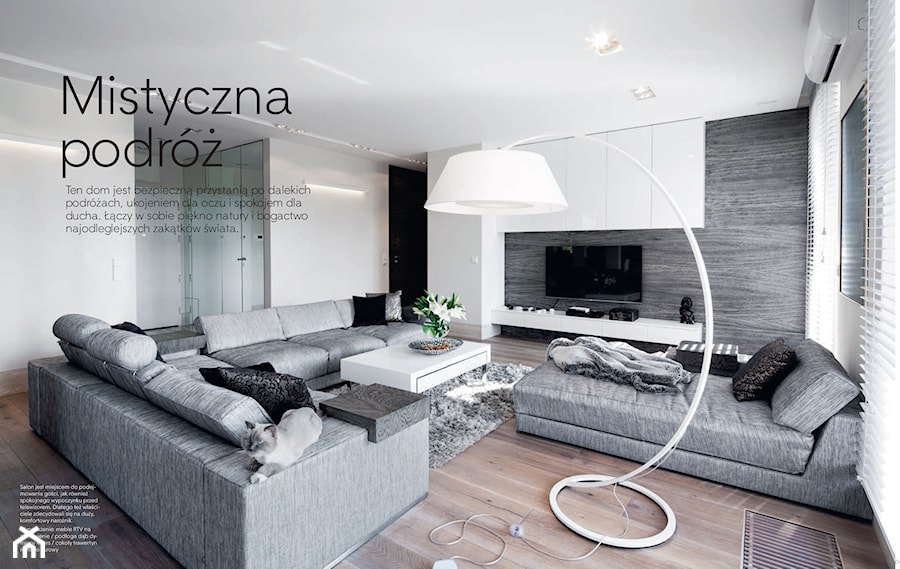 MISTYCZNA PODRÓŻ - PUBLIKACJA W "DOBRZE MIESZKAJ" - Salon, styl minimalistyczny - zdjęcie od Ludwinowska Studio Architektury