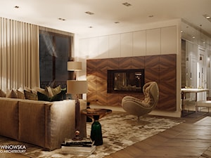 salon, art deco, nowoczesny, przytulny - zdjęcie od Ludwinowska Studio Architektury