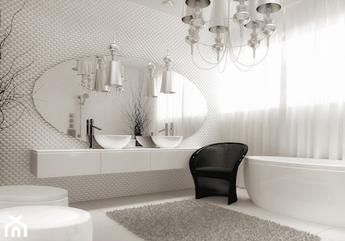 Kryształowo biała łazienka - zdjęcie od Ludwinowska Studio Architektury