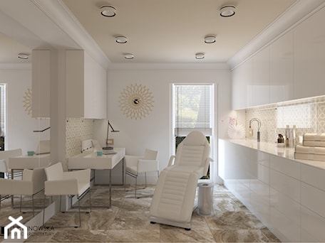 Aranżacje wnętrz - Biuro: DR BEAUTY - Biuro, styl minimalistyczny - Ludwinowska Studio Architektury. Przeglądaj, dodawaj i zapisuj najlepsze zdjęcia, pomysły i inspiracje designerskie. W bazie mamy już prawie milion fotografii!