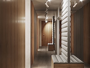 FOREST HOME - Średni szary z marmurem na podłodze hol / przedpokój, styl skandynawski - zdjęcie od Ludwinowska Studio Architektury