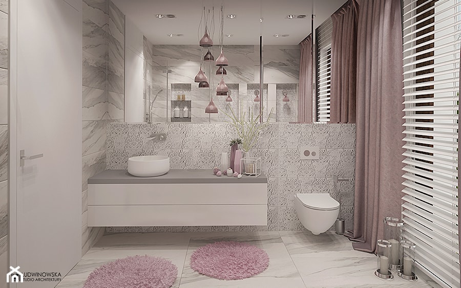 Minimalistyczna łazienka dla dziewczynki - zdjęcie od Ludwinowska Studio Architektury