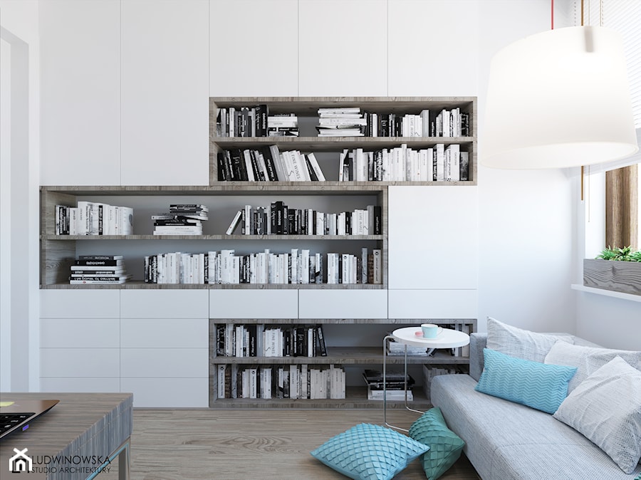 TURQUISE - Duże białe biuro, styl minimalistyczny - zdjęcie od Ludwinowska Studio Architektury