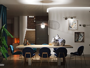 NOCTURNE - Duża biała jadalnia jako osobne pomieszczenie - zdjęcie od Ludwinowska Studio Architektury