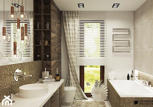 CHARME&CHIC - Średnia łazienka z oknem, styl nowoczesny - zdjęcie od Ludwinowska Studio Architektury