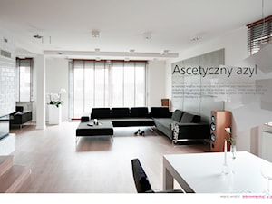ASCETYCZNY AZYL - PUBLIKACJA W "DOBRZE MIESZKAJ" - Salon, styl minimalistyczny - zdjęcie od Ludwinowska Studio Architektury