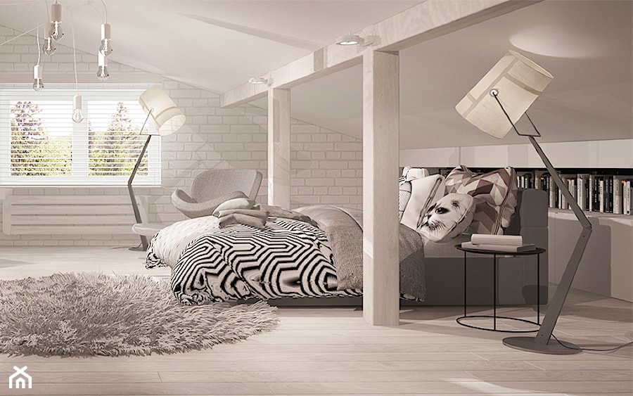 Sypialnia nastolatki w stylu skandynawskim - zdjęcie od Ludwinowska Studio Architektury