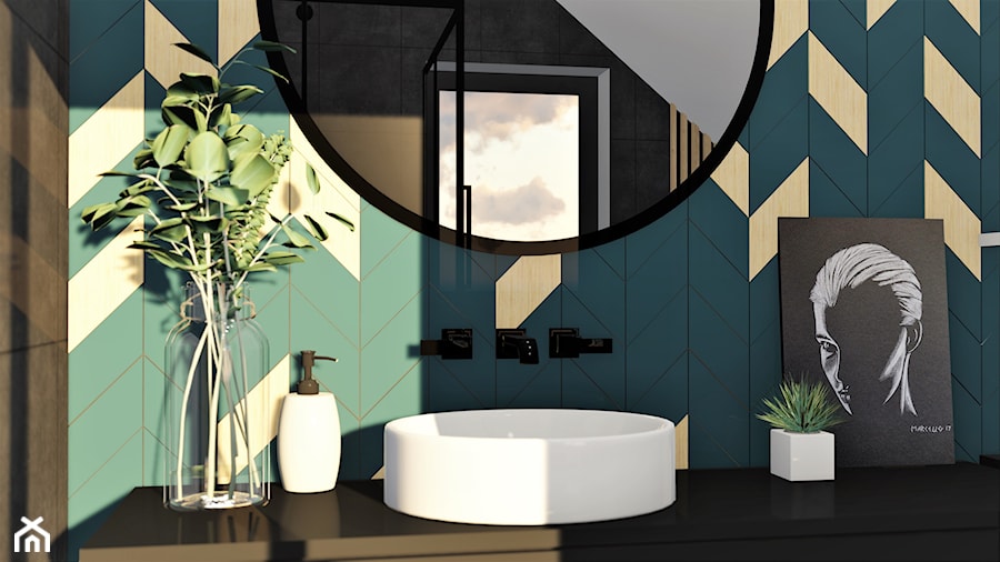 Projekt domu jednorodzinnego - Łazienka - zdjęcie od BF Studio - projektowanie wnętrz