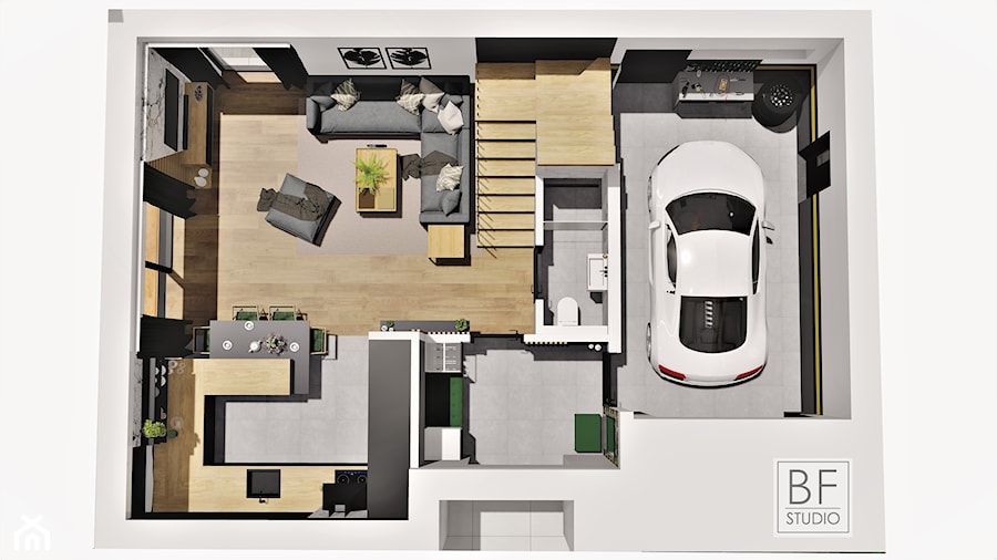 Projekt domu jednorodzinnego - Domy - zdjęcie od BF Studio - projektowanie wnętrz