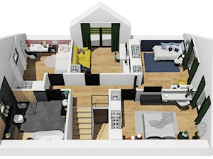 Projekt domu jednorodzinnego - Domy - zdjęcie od BF Studio - projektowanie wnętrz