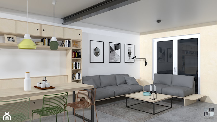 Projekt wnętrza dom szeregowy - Salon, styl skandynawski - zdjęcie od NIE TAK TO TAK Pracownia Architektury Wnętrz