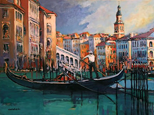 Piotr Rembieliński - Wenecja, Canal Grande - obrazy malowane na płótnie - zdjęcie od Art in House Gallery Online
