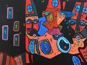 Radosław Pytelewski - Dziadkowie z dzielnicy - obrazy malowane na płótnie - zdjęcie od Art in House Gallery Online