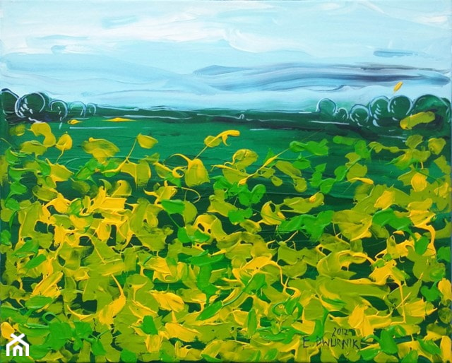 Edward Dwurnik - obrazy malowane wiosenne - zdjęcie od Art in House Gallery Online