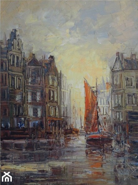 Henryk Włoch - Amsterdam, obrazy olejne - zdjęcie od Art in House Gallery Online