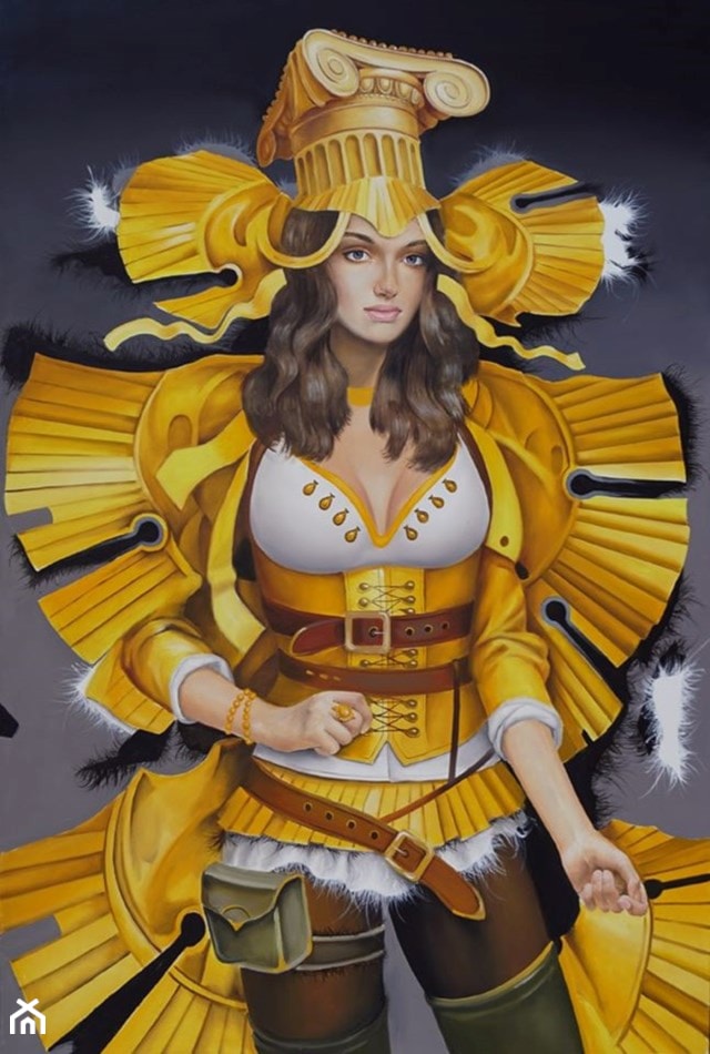 Andrejus Kovelinas - Yellow butterfly - obrazy olejne - zdjęcie od Art in House Gallery Online