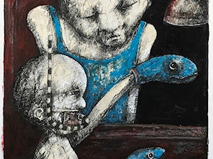 Piotr Kamieniarz - W kąpieli - rysunki i obrazy malowane - zdjęcie od Art in House Gallery Online