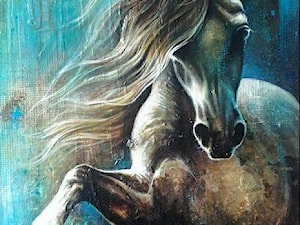 Kamila Karst - Blue Horse - obrazy malowane - zdjęcie od Art in House Gallery Online