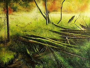 Konrad Hamada - Jesień nad potokiem - obrazy na ścianę - zdjęcie od Art in House Gallery Online