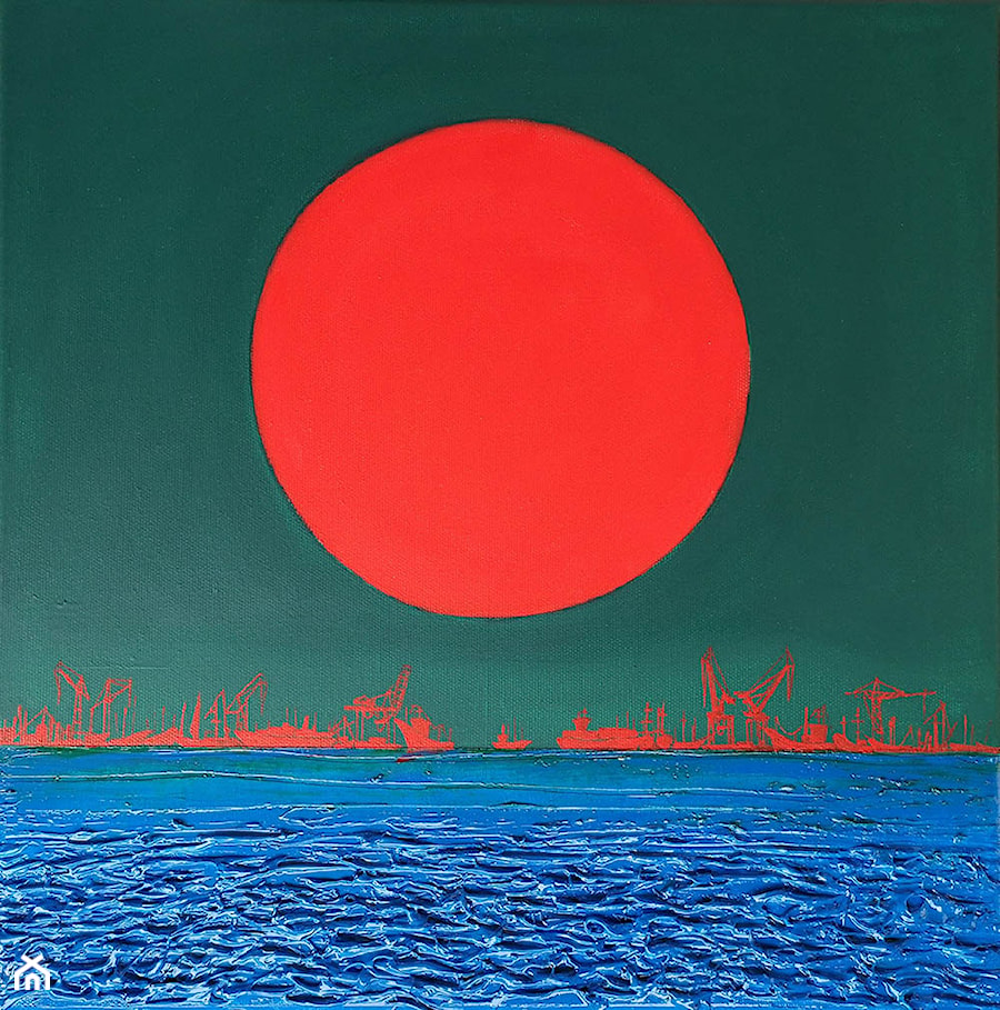 Michał Mroczka - Port bengalski - obrazy malowane na płótnie - zdjęcie od Art in House Gallery Online