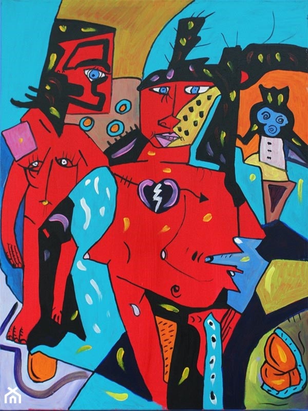 Radosław Pytelewski - Para czerwona - obrazy malowane na płótnie - zdjęcie od Art in House Gallery Online - Homebook