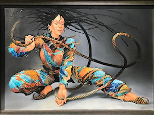 Andrejus Kovelinas, Egzotyczna tancerka - obrazy olejne na płótnie - zdjęcie od Art in House Gallery Online