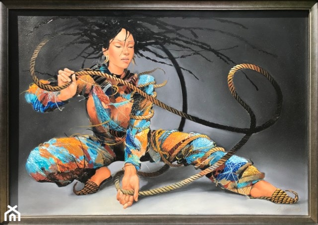 Andrejus Kovelinas, Egzotyczna tancerka - obrazy olejne na płótnie - zdjęcie od Art in House Gallery Online - Homebook