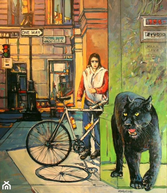 Piotr Rembieliński - Lower Manhattan - obrazy malowane na płótnie - zdjęcie od Art in House Gallery Online - Homebook