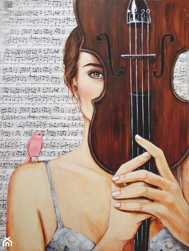 Renata Magda, Ulotna melodia - obrazy malowane na płótnie - zdjęcie od Art in House Gallery Online
