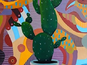 Marcin Painta - Kaktus - obrazy malowane na płótnie - zdjęcie od Art in House Gallery Online