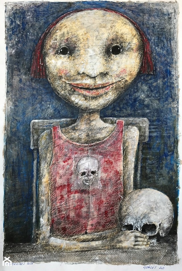 Piotr Kamieniarz - Hamlet - rysunki i obrazy malowane - zdjęcie od Art in House Gallery Online