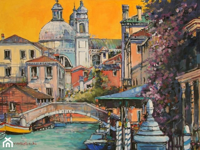 Piotr Rembieliński - Wenecja, Rio Del Ognissanti - obrazy malowane na płótnie - zdjęcie od Art in House Gallery Online - Homebook