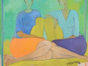 Joanna Sarapata - Spotkanie - obrazy olejne i pastelowe - zdjęcie od Art in House Gallery Online