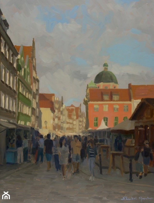 Michał Janicki - Św. Ducha, Gdańsk - obrazy olejne - zdjęcie od Art in House Gallery Online - Homebook